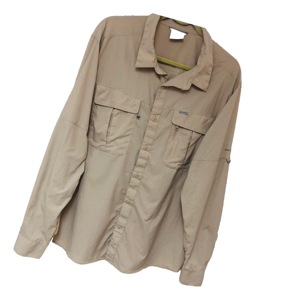 Columbia Other - Columbia Beige Shirt Men XL Omni Shade Long Sleeve Fishing UPF Nylon Outdoor